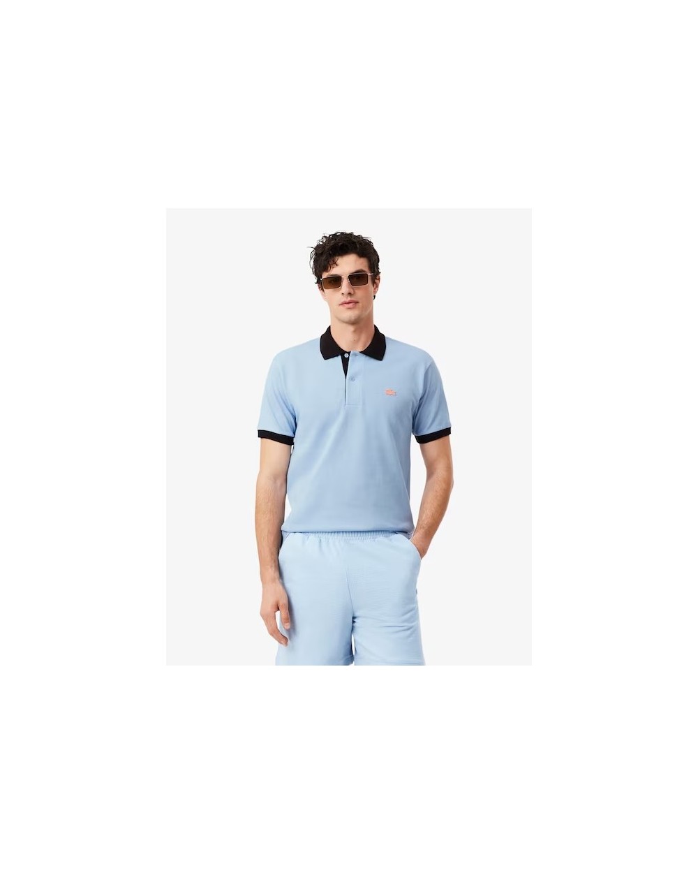 POLO LACOSTE CLASSIC FIT CONTRAST RIB