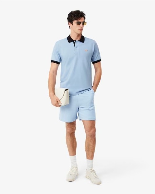 POLO LACOSTE CLASSIC FIT CONTRAST RIB