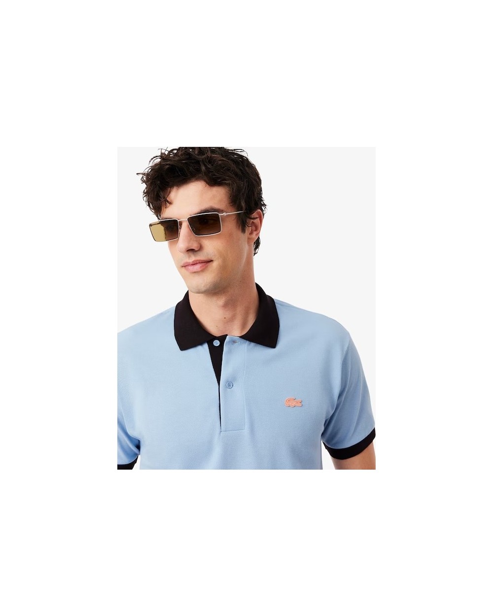 POLO LACOSTE CLASSIC FIT CONTRAST RIB