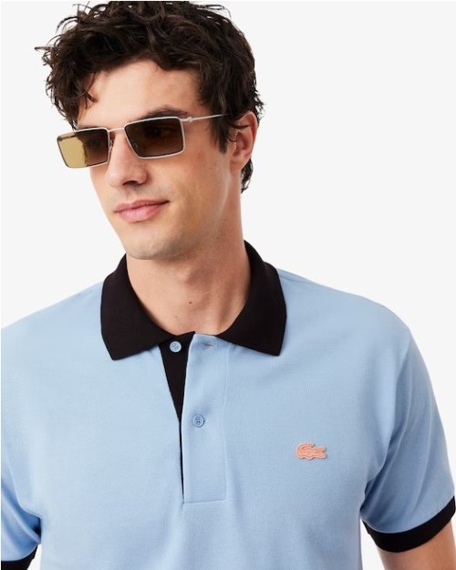 POLO LACOSTE CLASSIC FIT CONTRAST RIB