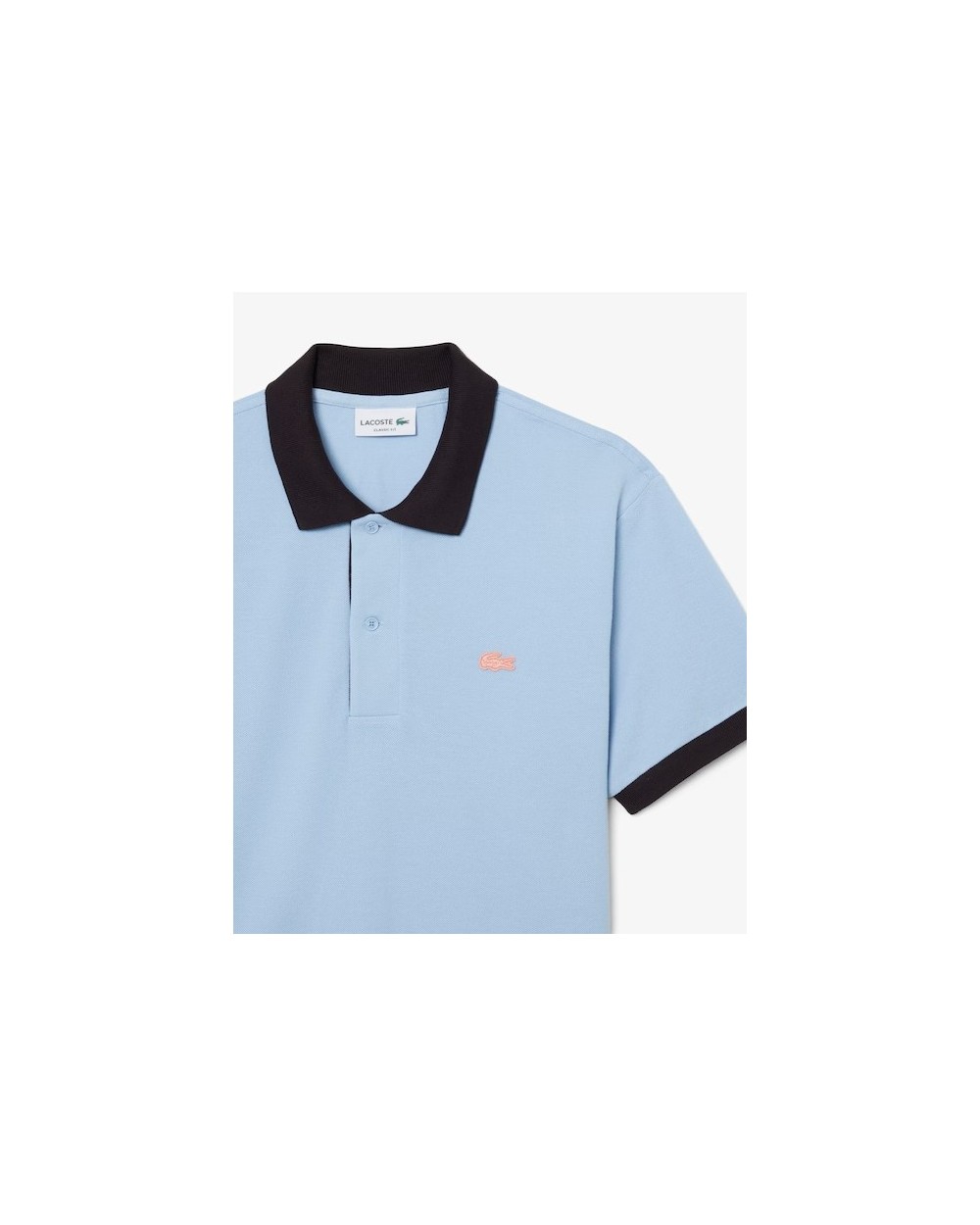POLO LACOSTE CLASSIC FIT CONTRAST RIB