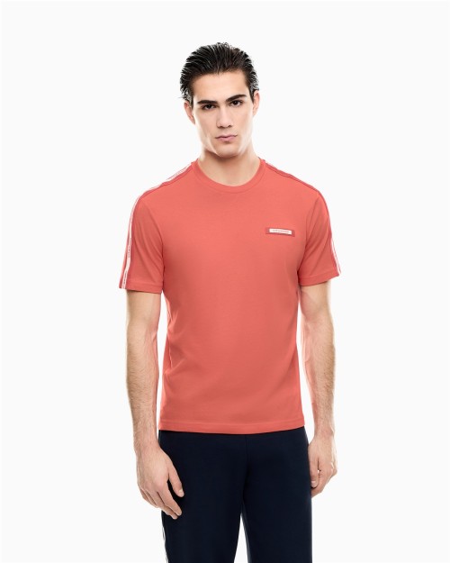 CAMISETA DE CUELLO REDONDO DE ALGODON LOGO SERIES