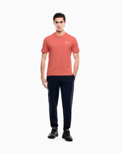 CAMISETA DE CUELLO REDONDO DE ALGODON LOGO SERIES