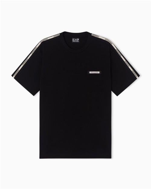 CAMISETA DE CUELLO REDONDO DE ALGODON LOGO SERIES