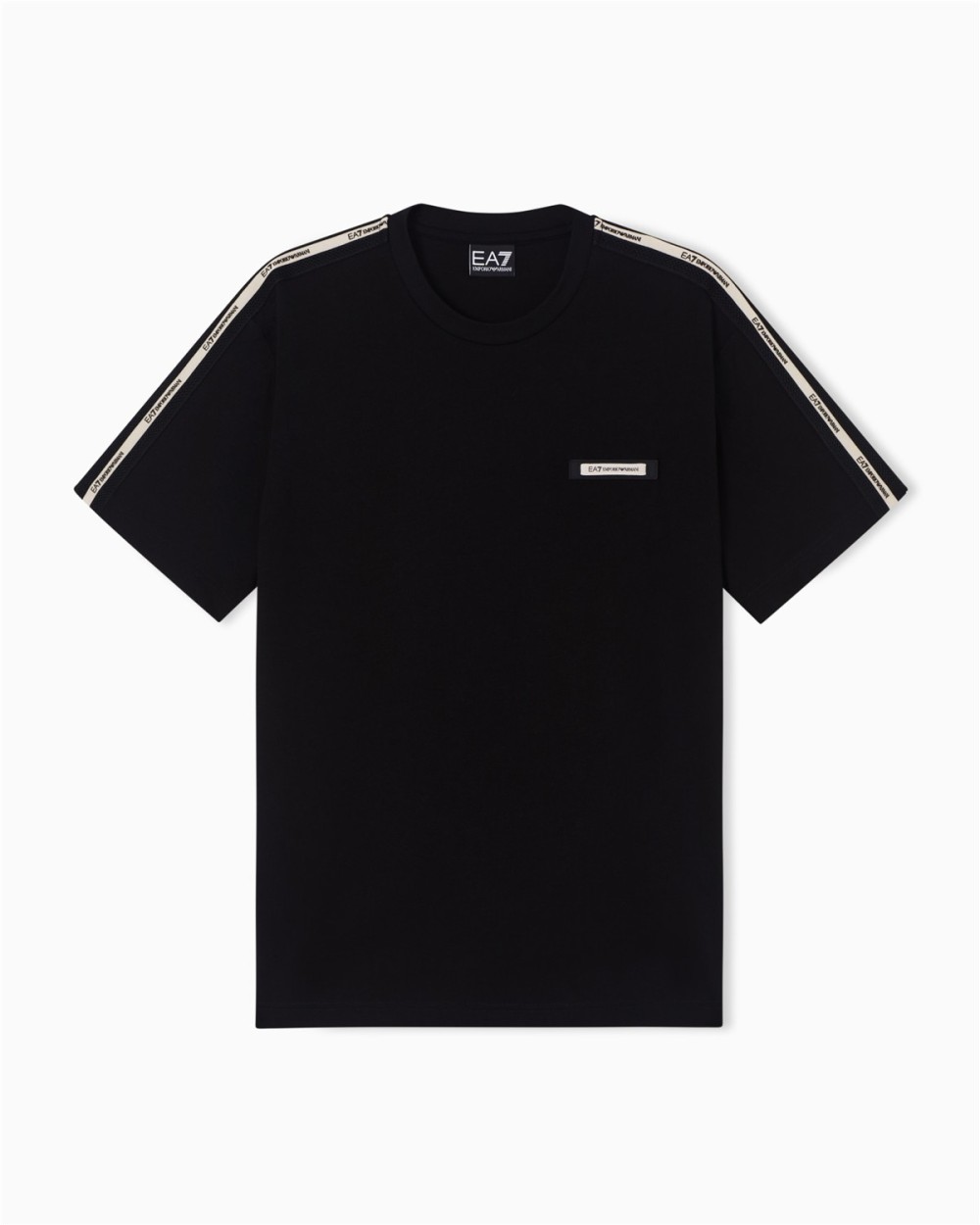 CAMISETA DE CUELLO REDONDO DE ALGODON LOGO SERIES