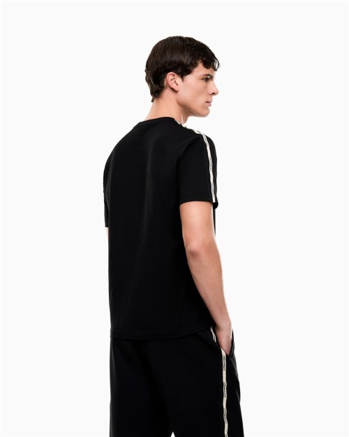 CAMISETA DE CUELLO REDONDO DE ALGODON LOGO SERIES