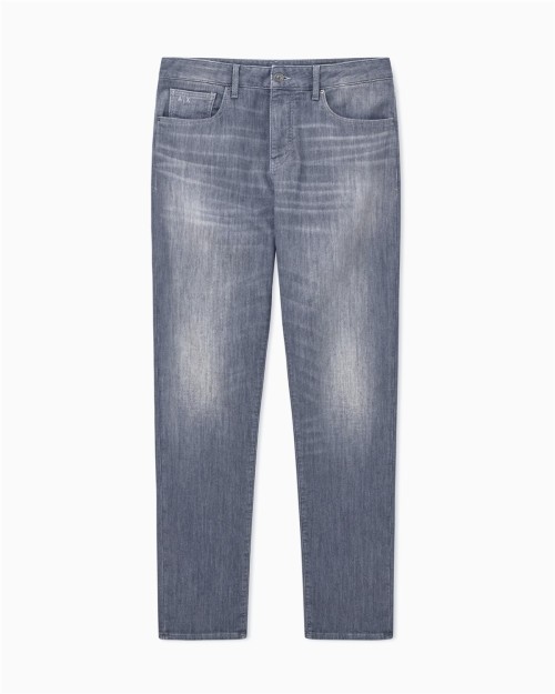 PANTALON SLIM DENIM CONFORT GRIS