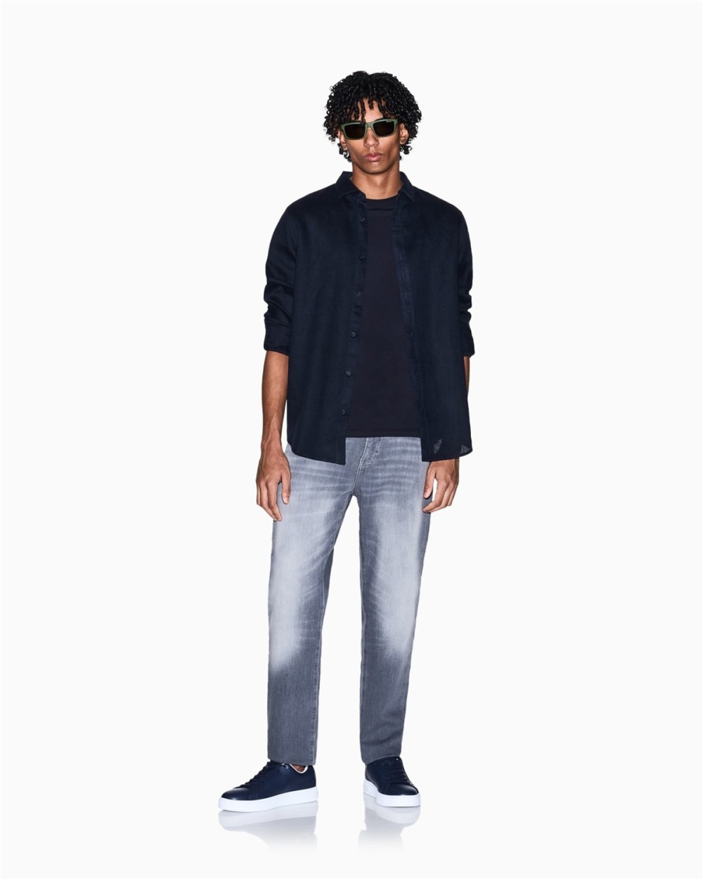 PANTALON SLIM DENIM CONFORT GRIS