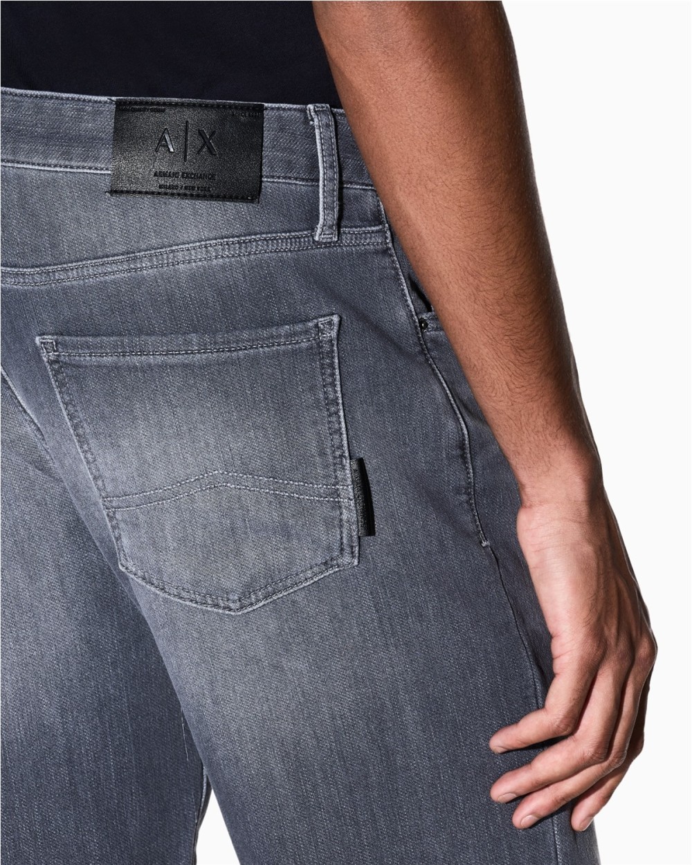 PANTALON SLIM DENIM CONFORT GRIS