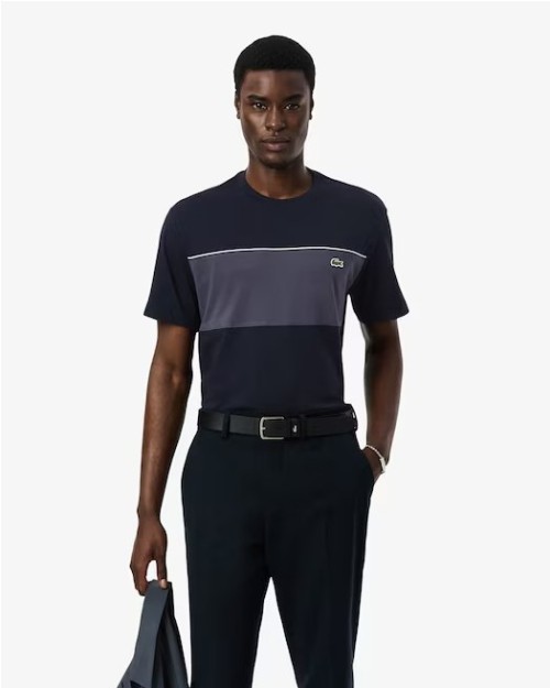CAMISETA DE ALGODON CON BLOQUES DE COLOR