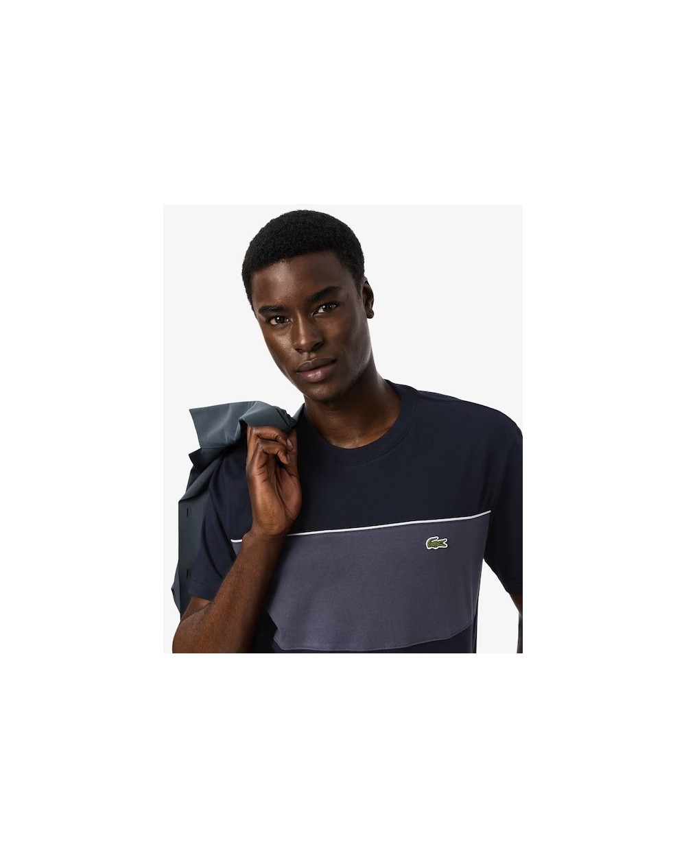CAMISETA DE ALGODON CON BLOQUES DE COLOR