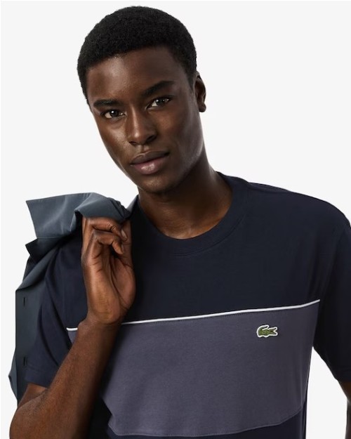 CAMISETA DE ALGODON CON BLOQUES DE COLOR