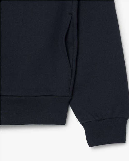 SUDADERA CON CAPUCHA Y CREMALLERA.