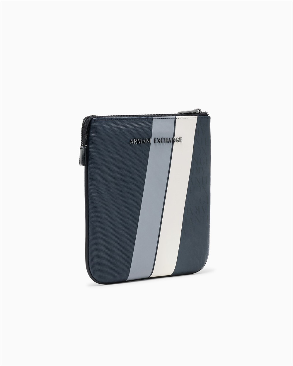 BOLSO BANDOLERA PLANO CON MONOGRAMA Y RAYAS