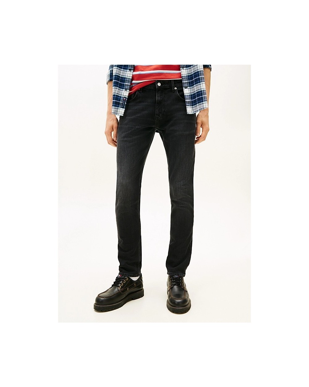 PANTALON VAQUERO SCANTON NEGROS DESTEÑIDOS