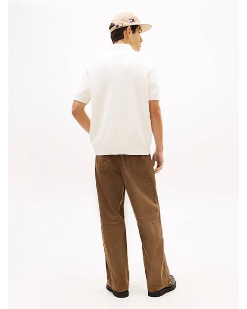 POLO DE PUNTO CON RAYAS CENTRALES