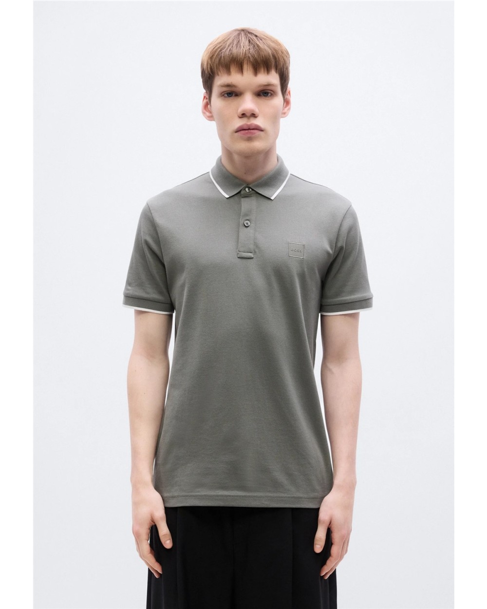 POLO SLIM FIT DE PIQUE DE ALGODON ELASTICO