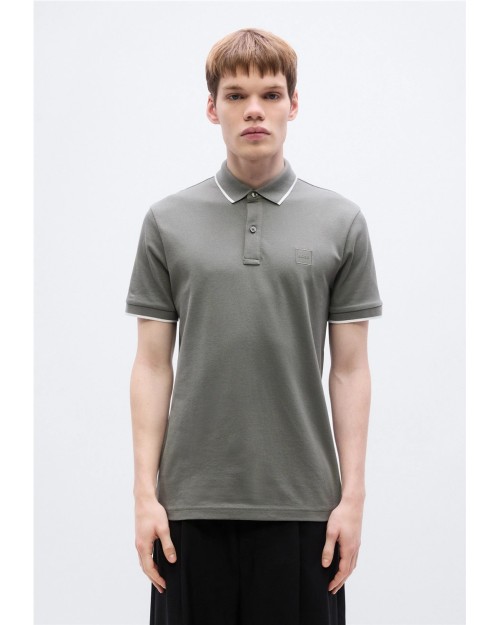POLO SLIM FIT DE PIQUE DE ALGODON ELASTICO