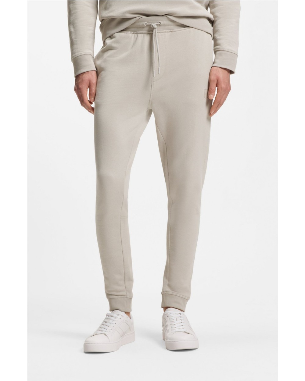 PANTALON CHANDAL DE ALGODON CON PARCHE DE LOGO