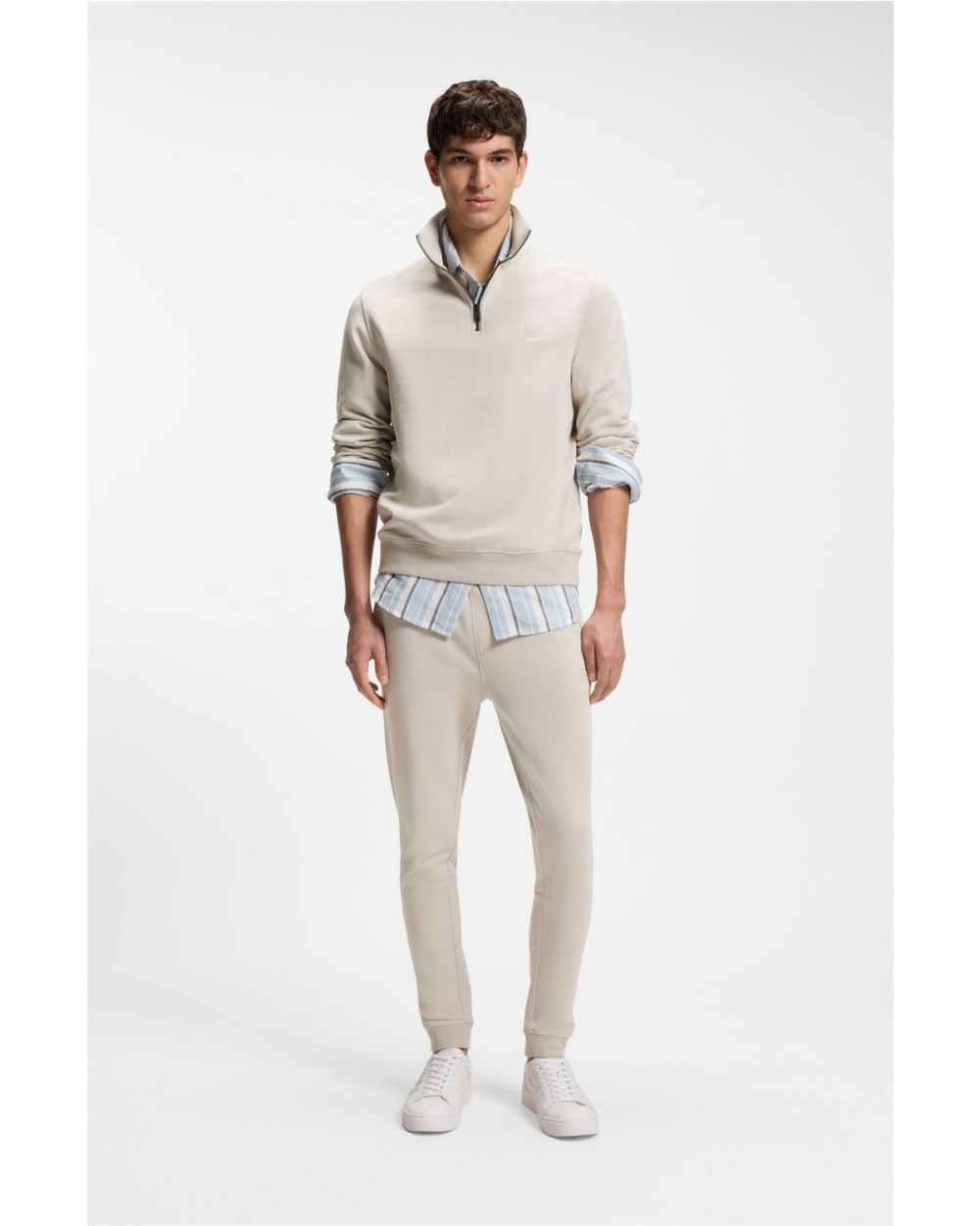 PANTALON CHANDAL DE ALGODON CON PARCHE DE LOGO