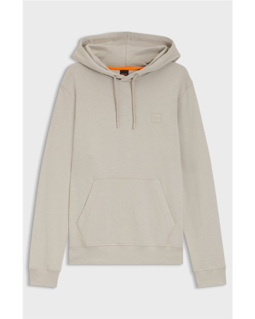 SUDADERA DE ALGODON CON CAPUCHA Y PARCHE DE LOGO