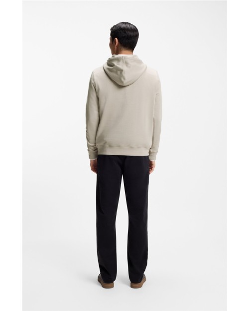 SUDADERA DE ALGODON CON CAPUCHA Y PARCHE DE LOGO