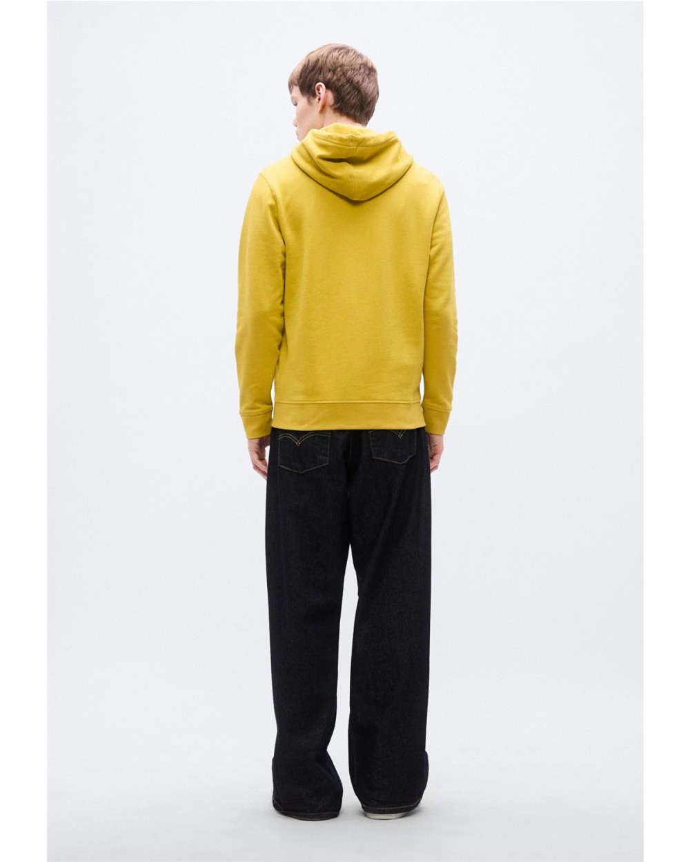 SUDADERA DE ALGODON CON CAPUCHA Y PARCHE DE LOGO