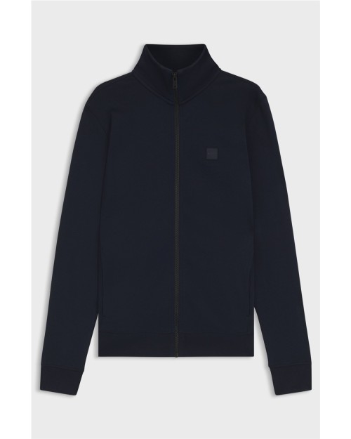 SUDADERA DE ALGODON CON CREMALLERA Y CON INSIGNIA DE LOGO