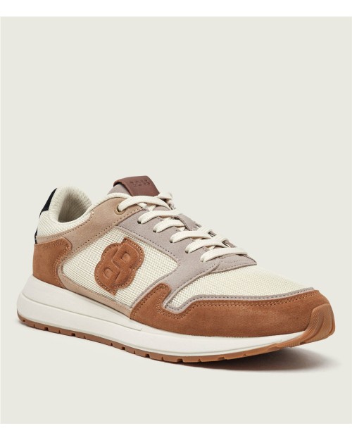 ZAPATILLAS CON RIBETE DE ANTE Y MONOGRABA DOBLE B