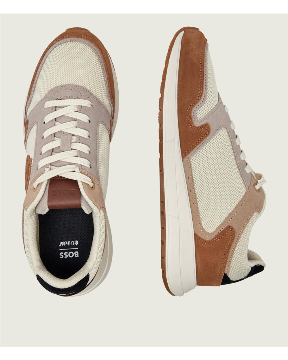 ZAPATILLAS CON RIBETE DE ANTE Y MONOGRABA DOBLE B