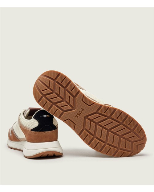 ZAPATILLAS CON RIBETE DE ANTE Y MONOGRABA DOBLE B