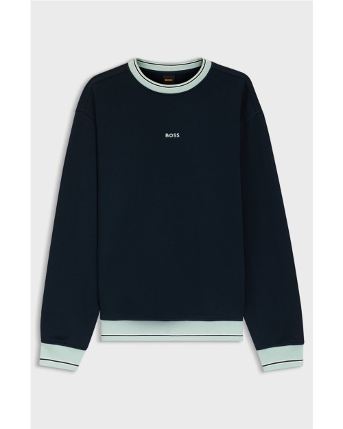 SUDADERA DE ALGODON CON DETALLES EN CONTRASTE