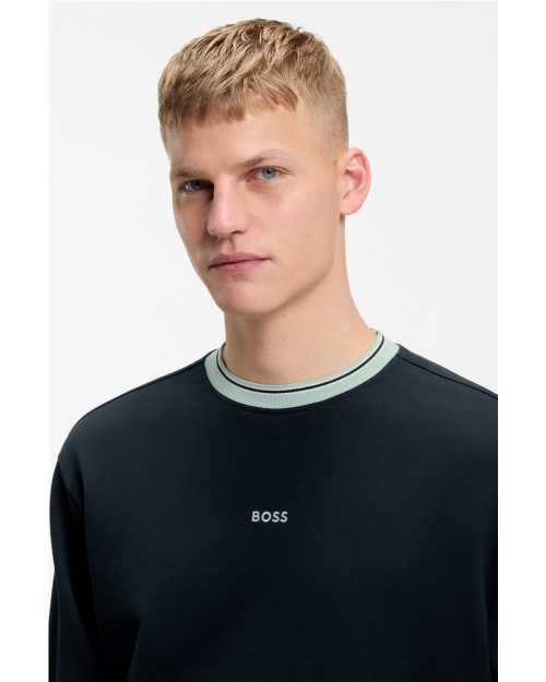 SUDADERA DE ALGODON CON DETALLES EN CONTRASTE