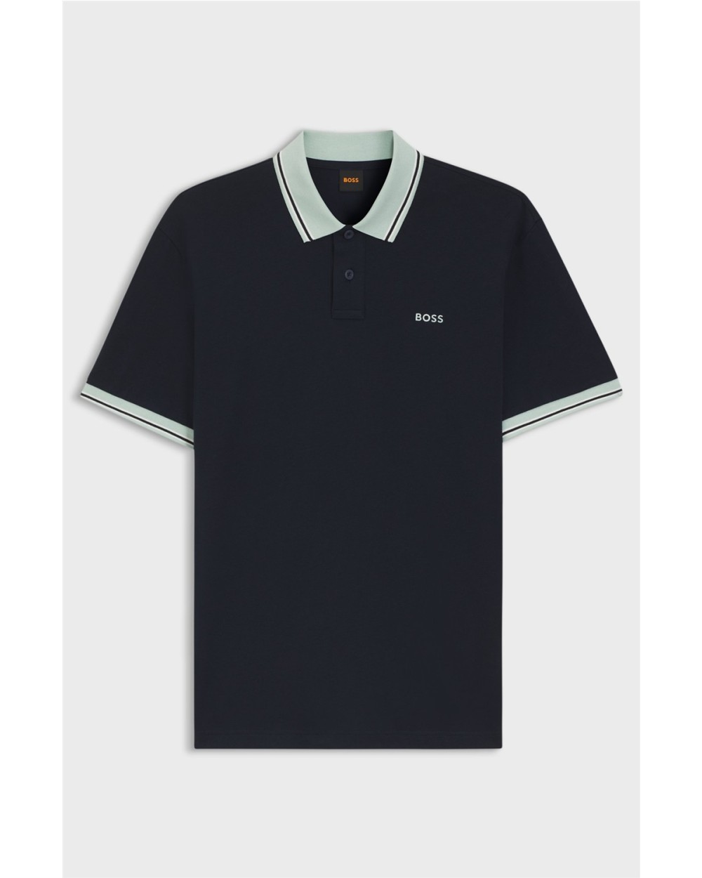 POLO EN PUNTO DE ALGODON CON DETALLES DE RAYA