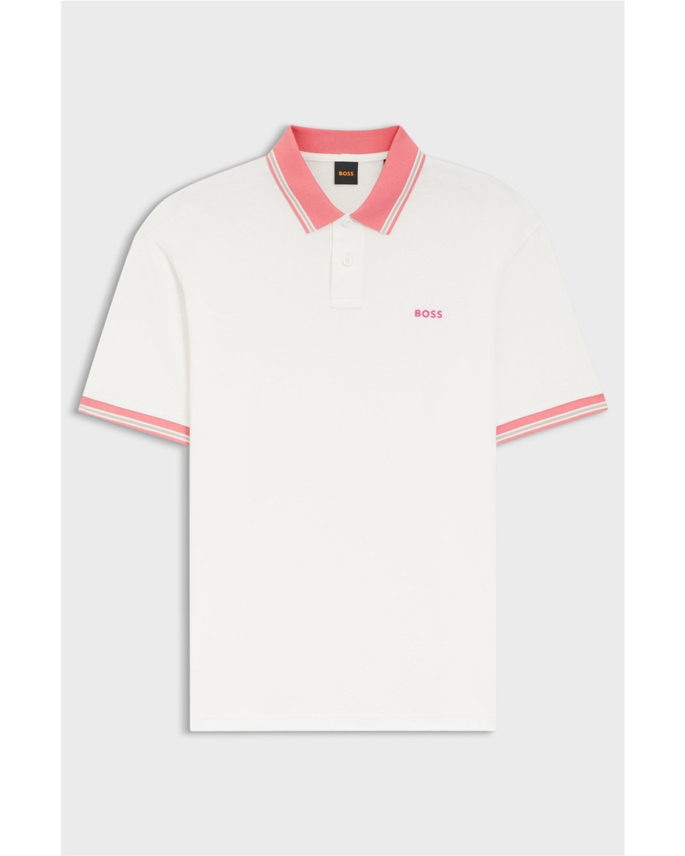 POLO EN PUNTO DE ALGODON CON DETALLES DE RAYA