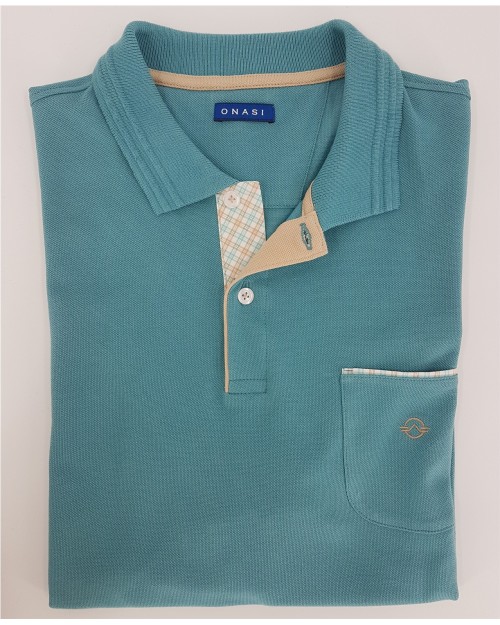 POLO M/C LISO BOLSILLO VIVO