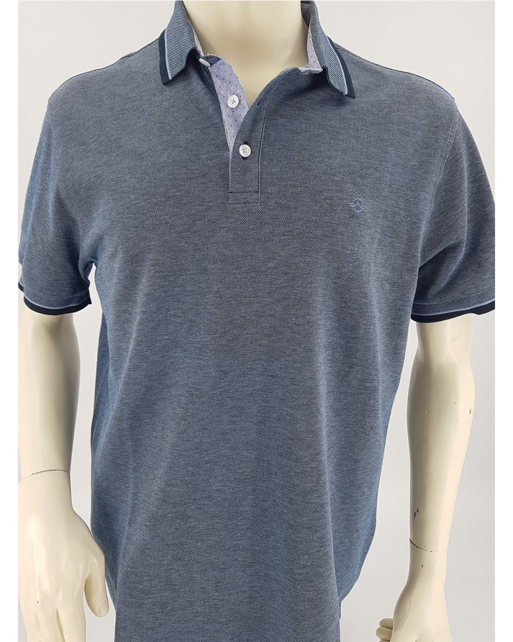 POLO DE ALGODN FALSO LISO VIVOS