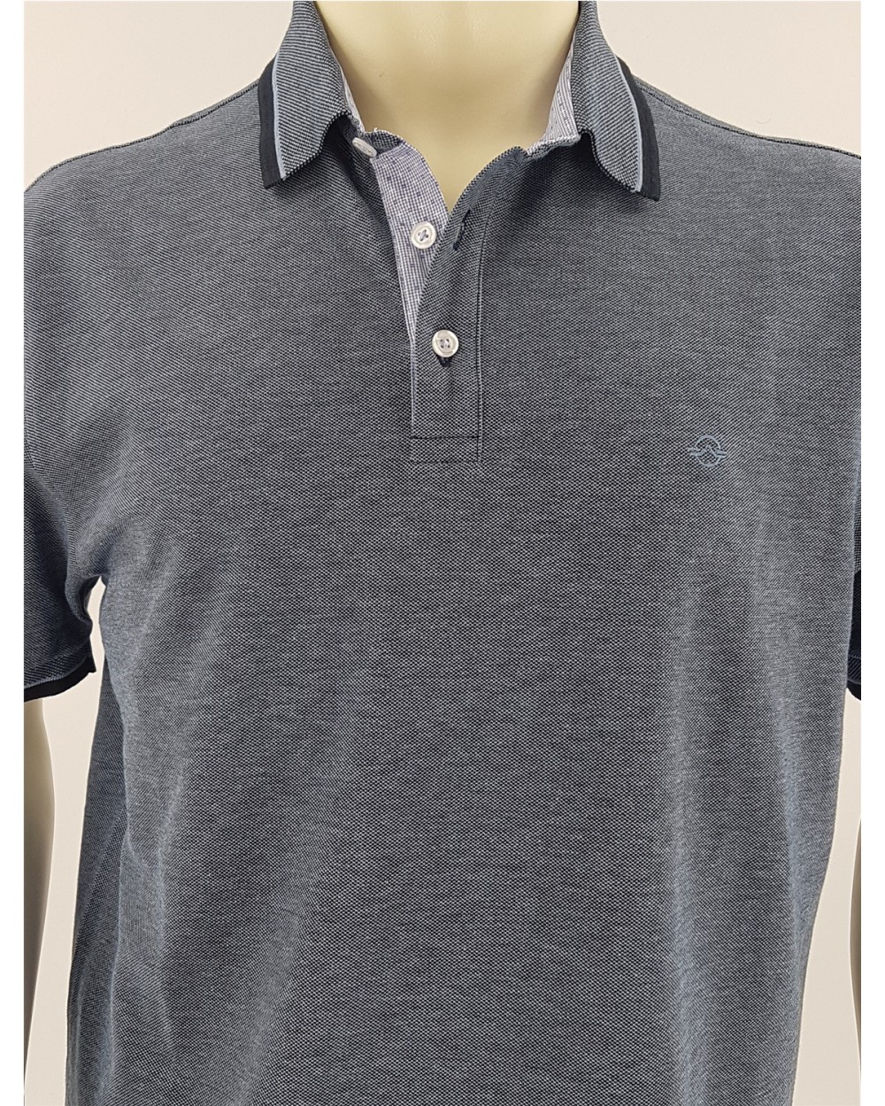 POLO DE ALGODN FALSO LISO VIVOS