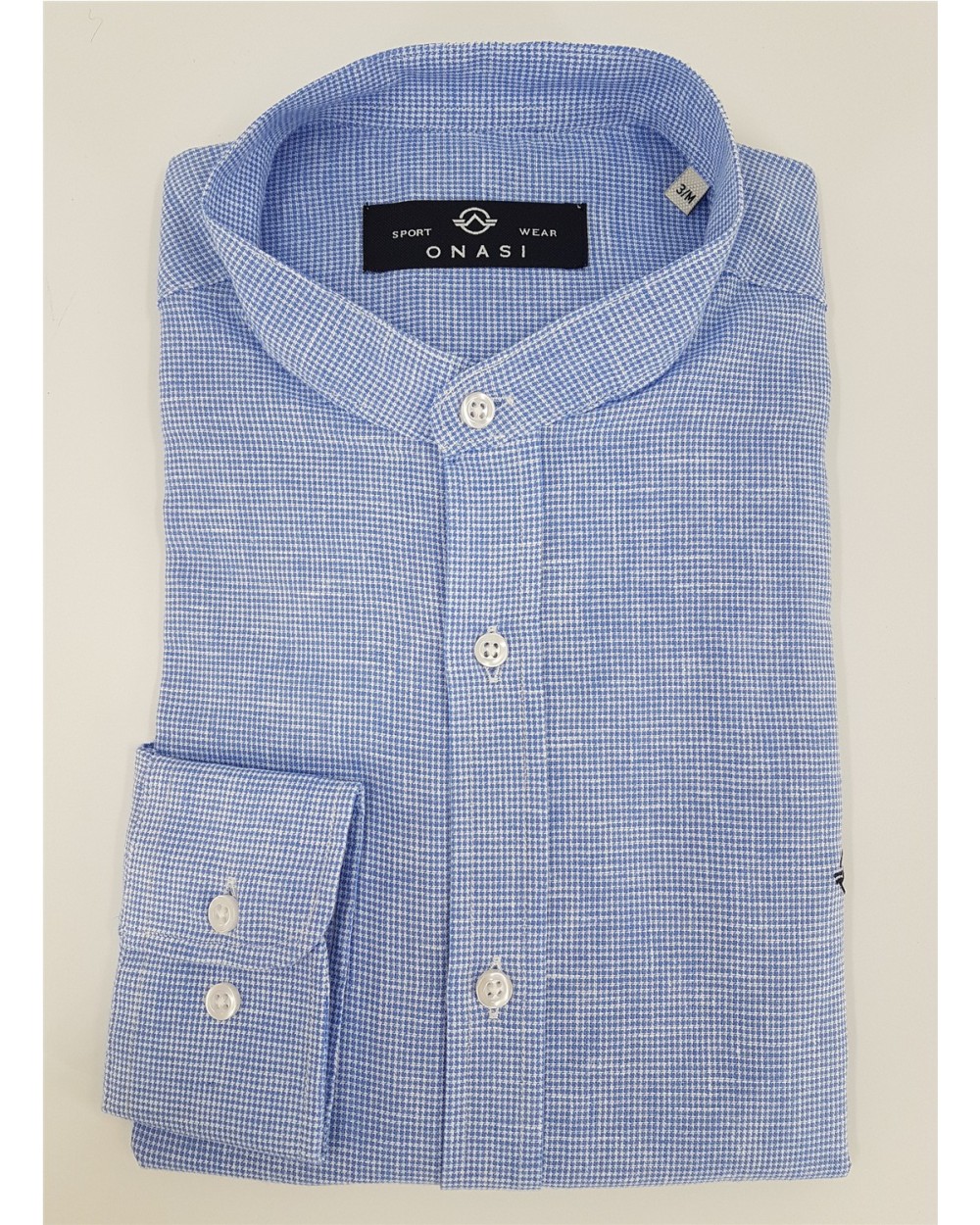 CAMISA LINO CUELLO MAO PATA DE GALLO