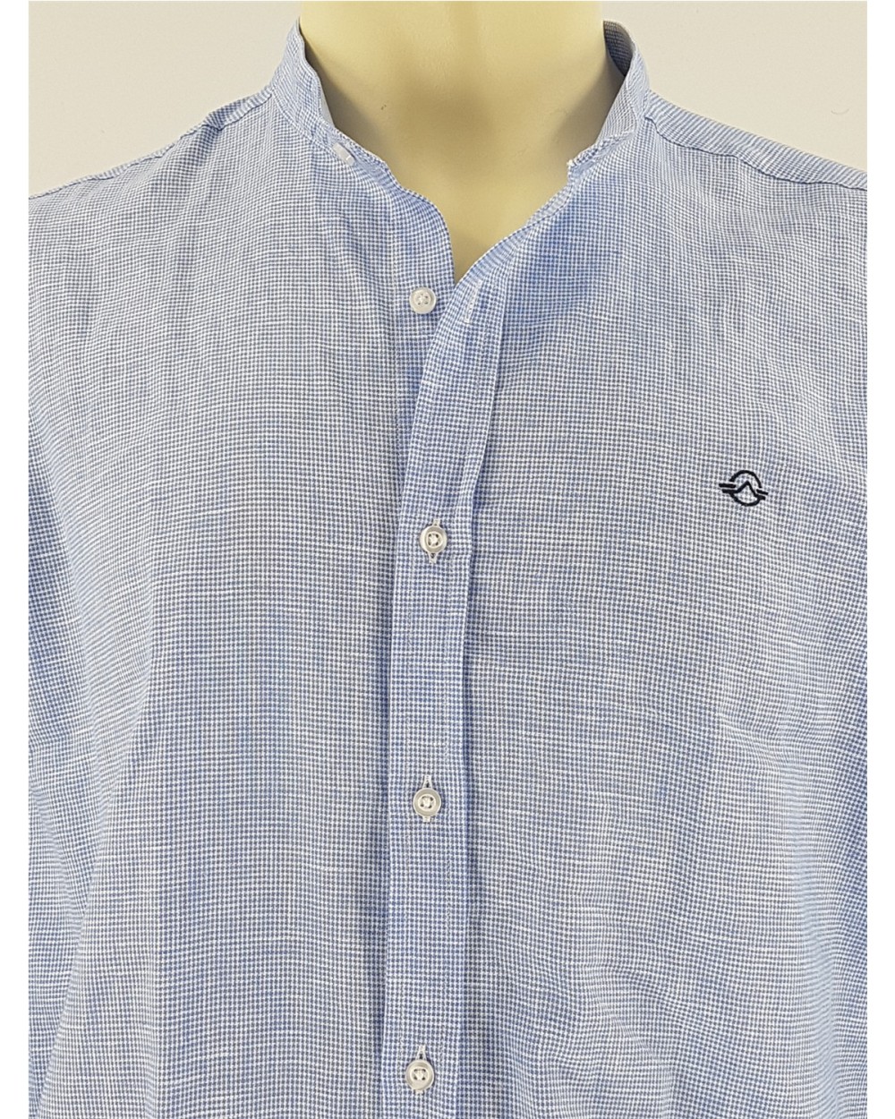 CAMISA LINO CUELLO MAO PATA DE GALLO