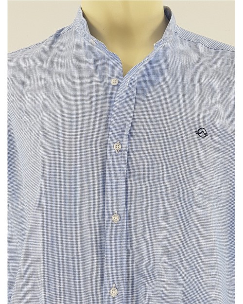 CAMISA LINO CUELLO MAO PATA DE GALLO