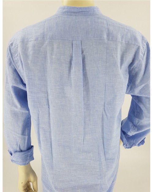 CAMISA LINO CUELLO MAO PATA DE GALLO