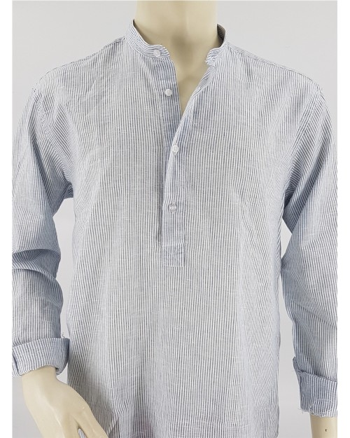 CAMISA  POLERA RAYAS CUELLO MAO