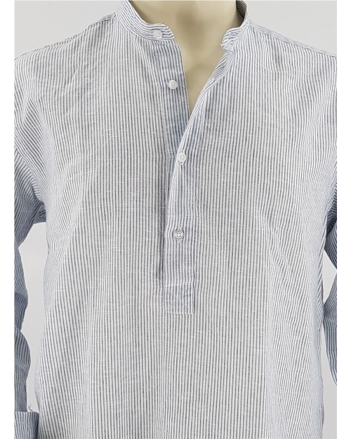 CAMISA  POLERA RAYAS CUELLO MAO