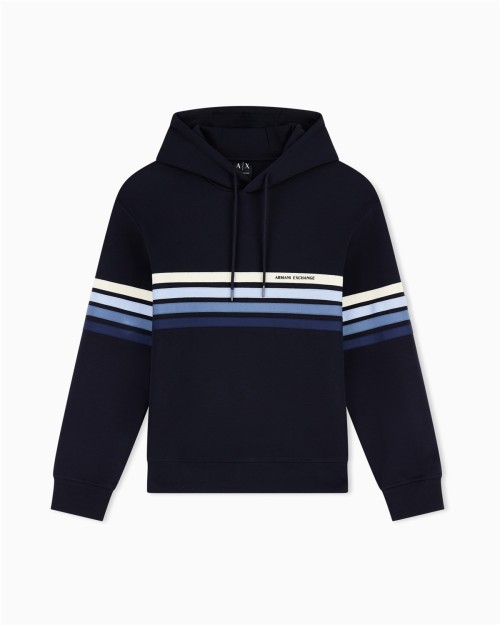 SUDADERA CON CAPUCHA EN ALGODON TECNICO ELASTICO