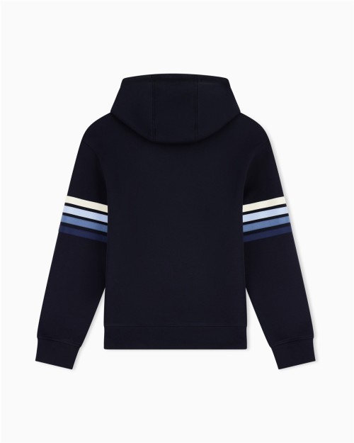 SUDADERA CON CAPUCHA EN ALGODON TECNICO ELASTICO