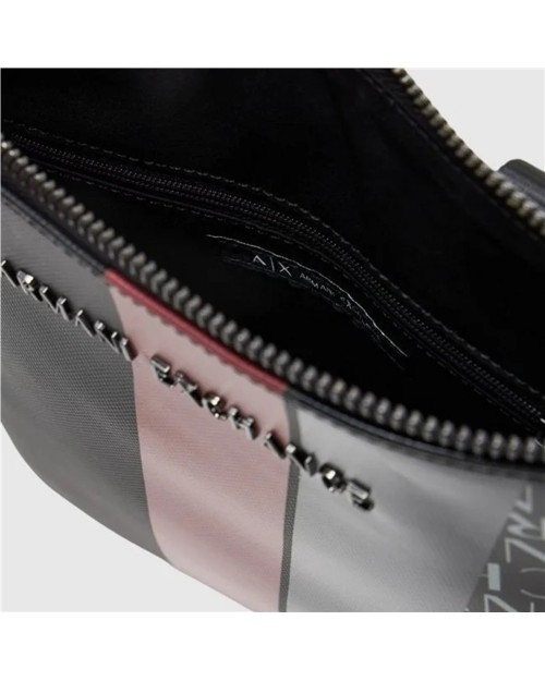 BOLSO BANDOLERA PLANO CON MONOGRAMA Y RAYAS