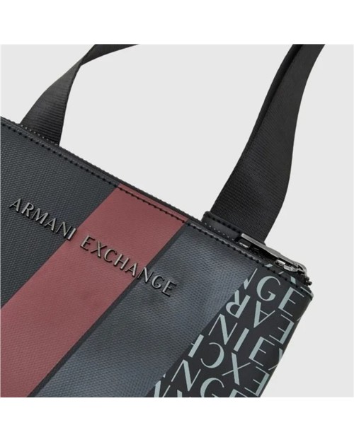 BOLSO BANDOLERA PLANO CON MONOGRAMA Y RAYAS