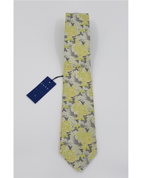 CORBATA DE SEDA CON FLORES