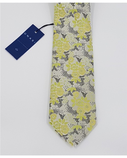 CORBATA DE SEDA CON FLORES 2